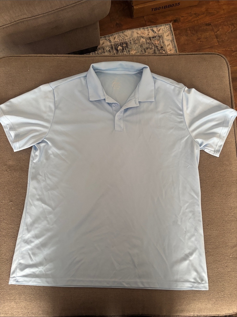 Men's Performance Polo Shirt in Light Blue